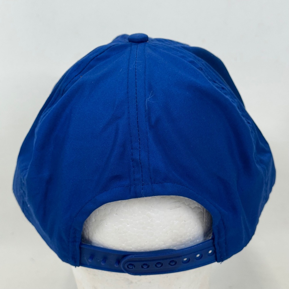 Vintage Carpet Craft Blue Snapback Hat Rope Brim Designer Award Cap Mens - Picture 4 of 7